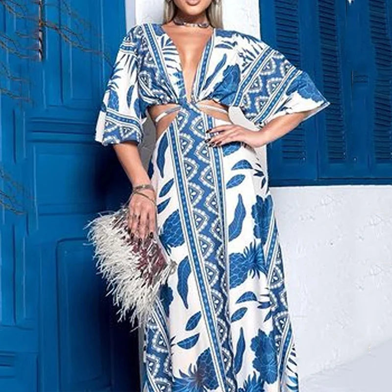 Vestido Longo Estampado para Verão