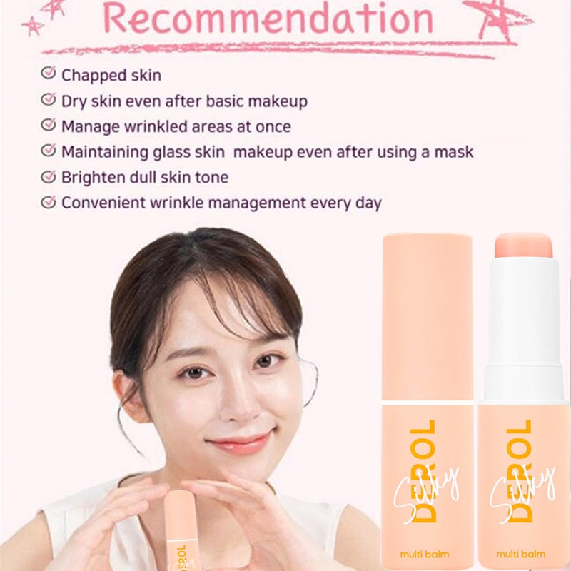 DEROL Silky Smooth Muti-Moisture Balm Stick for Hydration and Wrinkle Prevention.