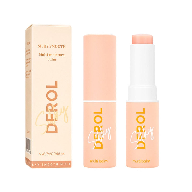 DEROL Silky Smooth Muti-Moisture Balm Stick for Hydration and Wrinkle Prevention.